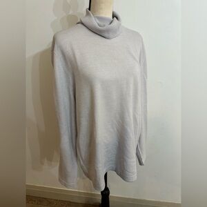 Mark Law Women's Gray Turtleneck Sweater XL extra fine Merino wool